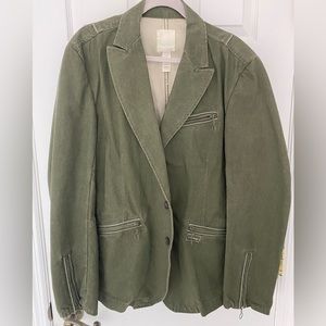 Diesel military green cotton blazer